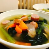 残り野菜とウインナーのコトコト煮